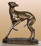 GREYHOUND POINTING STATUE Real Bronze Powder Cast Figure Whippet Italian Greyhound