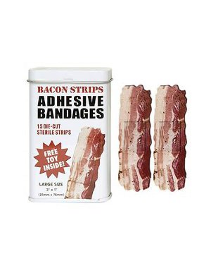 BACON shaped themed Adhesive Bandages