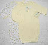 Cutie Pie- 2pk Infant Gowns w/ folding cuffs