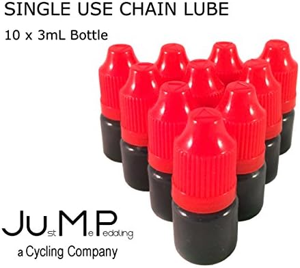 Emergency Bicycle Chain Lube by Jump Cycling, Set of 10 - One Time Use Bottles of Chain Lube, 10 Disposable Towelettes to Wipe the Chain, Each Bottle Contains 3mL of Lube