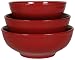 COLORcode Serving Bowl, Rhubarb, Set of 3