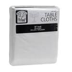 Bakers & Chefs Tablecloths 80" Round, 2-Pack (White)