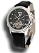 Perigaum Mens Stainless Black Dial and Dual Time Zone Excalibur Watch