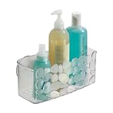 InterDesign Pebblz Bath Suction Basket, Clear