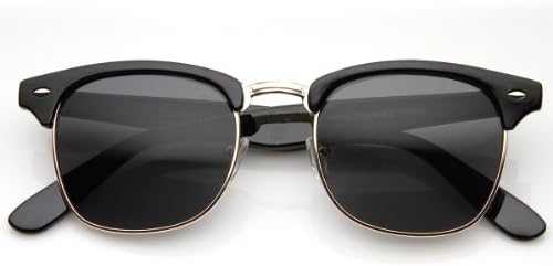 zeroUV® - Designer Inspired Classic Half Frame Horned Rim Wayfer Sunglasses