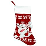 24" NHL Detroit Red Wings Knit Snowman and Snowflake Christmas Stocking