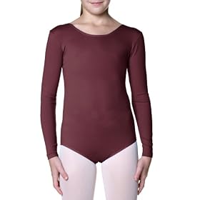 Danskin Girls 2-6x Nylon Long Sleeve Leotard