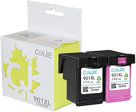 CIAJIE Remanufactured HP 901XL Ink Cartridge High Yield Compatible with HP Officejet 4500 J4500 J4540 J4550 J4580 J4680 J4624 J4524 (Black+Color)