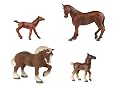 Exclusive to Amazon.co.uk.  Le Toy Van - Papo Horses Set 1 (English Thoroughbred Horse & Foal / Breton Horse & Foal)