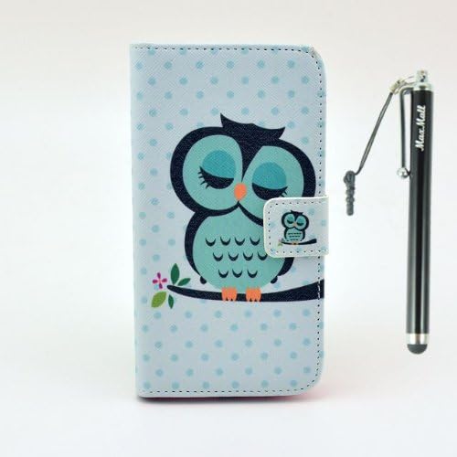 MaxMall Owl Pattern Stand PU Leather Wallet Case & Cover Slim Fit for Samsung Galaxy SIII I9300, With Credit Cards Slots/ Money Holder