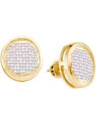 Real Diamond Earrings 1.00CTW PRINCESS DIAMOND SET EARRINGS Yellow-gold 14K