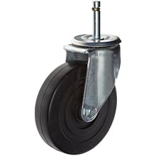 E.R. Wagner Americaster Stem Caster, Swivel, Dust Cover, Soft Rubber Wheel