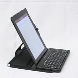 Bluetooth Keyboard With Stand Case for iPad 2ブラック
