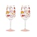 Lolita Love My Party Birthday Girl 16-Ounce Acrylic Wine Glasses, Set of 2