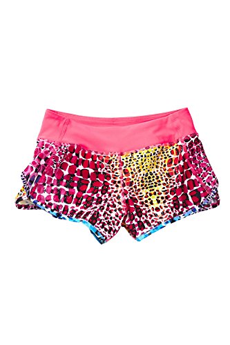 90 Degree by Reflex Kids - Girls Running Shorts - Juniors - Pop Animal S (7-8)