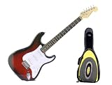 New York Pro Electric Guitar, Red Burst with Bonus Gig Bag, Yellow