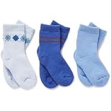 Luvable Friends 3 Pack Argyle Socks, Blue