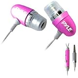 Pyle PIEHIP20P Ultra Slim In-Ear Earbud Stereo Headphones and Microphone for Cell Phone/iPhone 3G/iPod/MP3 Player (Pink)