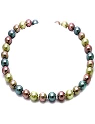 Candygem 16 Inch Large 16mm Pastel Multicolor Sea Shell Freshwater Cultured Pearl Necklace From Aaliyah Hongs Designer Collection