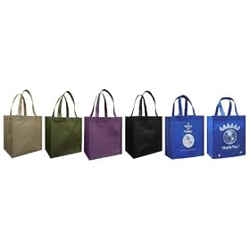 Reusable Grocery Tote Bag 6 Pack Combo