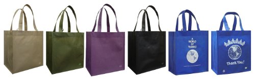 Reusable Grocery Tote Bag 6 Pack Combo