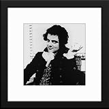 Rowan Atkinson Custom Framed And Matted B&W Photo (The Black Adder) Total Size: 20x20 Inches