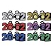 "2012" Glittered Plastic Eyeglasses Pkg/1