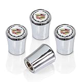 Cadillac Logo Chrome Tire Stem Valve Caps