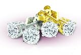 14K White Gold Diamond Studs - GH SI1 - 0.10 Ct. to 1.75 Ct.