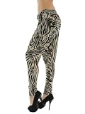 Womens Unique Animal Print Pant Harem Style Pants Tapered Ankle Skinny Legging Draped