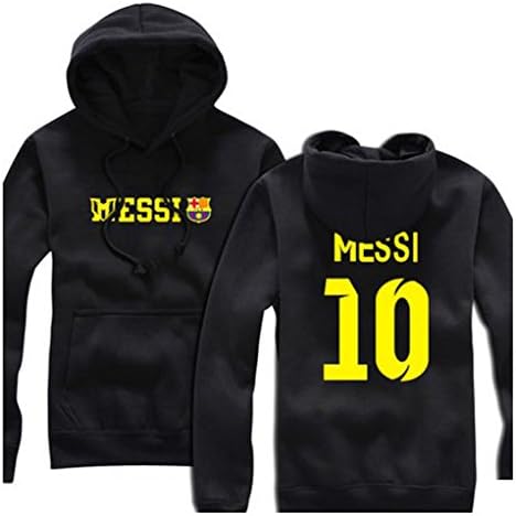 Barcelona Football Club Messi NO.10 Long Sleeve Hoodies Coat Black M