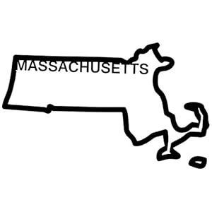 Massachusetts State Outline Clip Art Sketch Coloring Page
