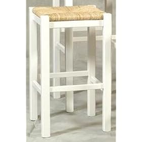 LINON 24 INCH WHITE BEECH BACKLESS STOOL SET OF 2 - 425YWHT-02-AS by Linon