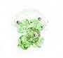 Peridot / Clear Crystal Single Band Cluster Crystal Ring