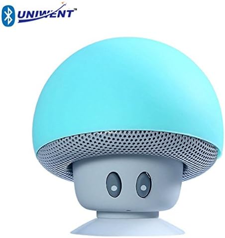 UNIWENT Mini Cute Mushrooms Style Bluetooth Speaker with Suction Cup for iPhone iPad Samsung HTC Sony(SKY Blue)