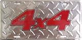 4X4 Diamond License Plate