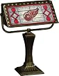 Detroit Red Wings Memory Company Team Art Glass Banker's Lamp NHL Hockey Fan Shop Sports Team Merchandise