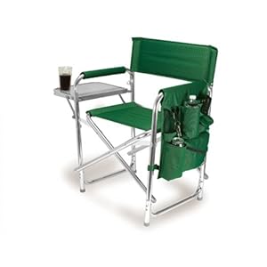 Picnic Time Portable Foldable Sports Travel Chair Camp Furniture Hunter Green