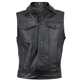 Joyride 26 Ultra-Light Stand-Up Collar Black Leather Vest
