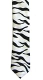 RETRO ZEBRA PRINT SKINNY TIE