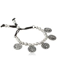 Lucky Brand "Jan14 Indigo Trail Necklace Brc" Disk Charm Slide Knot Charm Bracelet