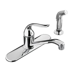 KOHLER K-15172-P-CP Coralais Single Control Kitchen Sink Faucet, Polished Chrome