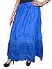 Women Long Skirt Cotton Solid Ink Blue Gypsy Bohemian Maxi Full Length