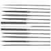Nicholson 12 Piece Needle File Set with Handles, Swiss Pattern, Single Cut, #2 Coarseness, 6-1/4" Length