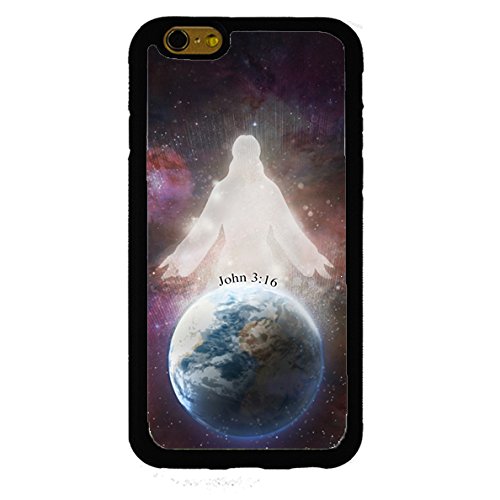 Religious Jesus (G*D) In Galaxy (Universe) Over The World In Rubber Shockproof Case for iPhone 6 4.7" by S and S Accessories(TM)