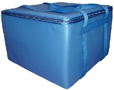 TCB, HG-2-Blue, Insulated Pizza Delivery Bag, Holds 5 each 16" Pizzas, Zipper Lid, Blue, 18.5 x 18.5 x 12.5