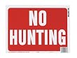 NO HUNTING SIGN RED & WHITE