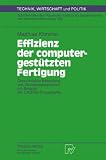 Effizienz der computergestützten Fertigung. Ökonomische Bewertung von Gestaltungsoptionen am Beispiel der CAD/NC-Prozeßkette (Technik, Wirtschaft und ... und Innovationsforschung (ISI) Bd. 13)