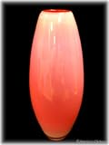 Art Glass 12 Red Fused Hand Blown Vase