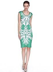 Summer Cotton/Polyester Cocktail Sleeveless Floral Print Bodycon Dress/Evening Dress/Prom Dress/Party Dress/Wedding Dress 